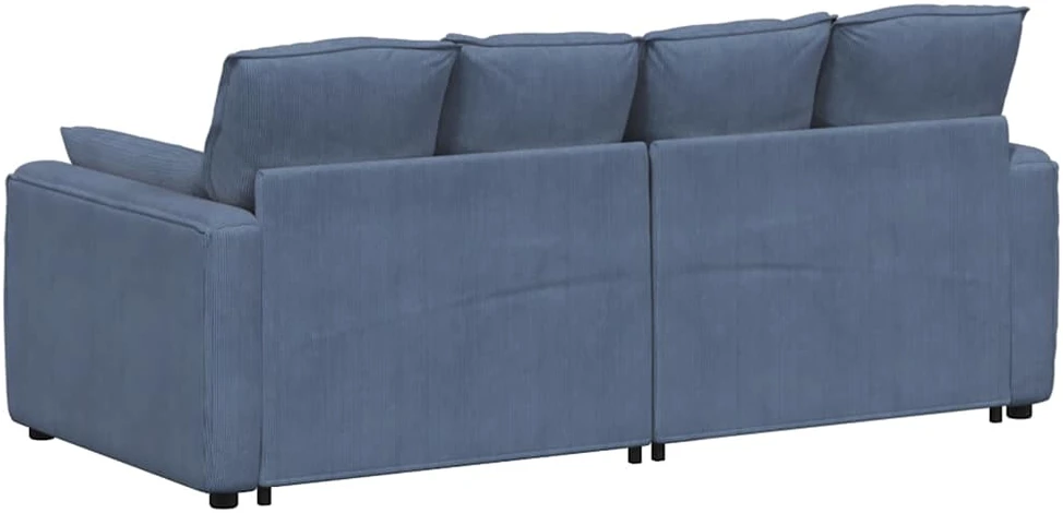 Modulinė sofa su pagalvėlėmis, mėlyna