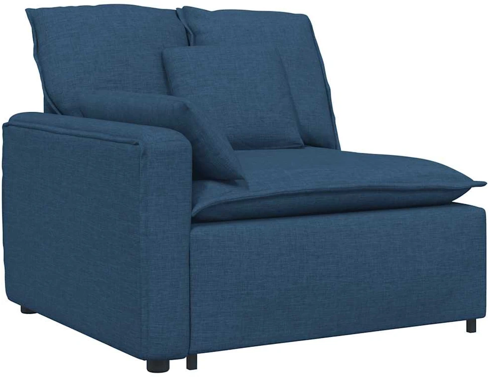 Modulinė sofa su pagalvėlėmis, mėlyna