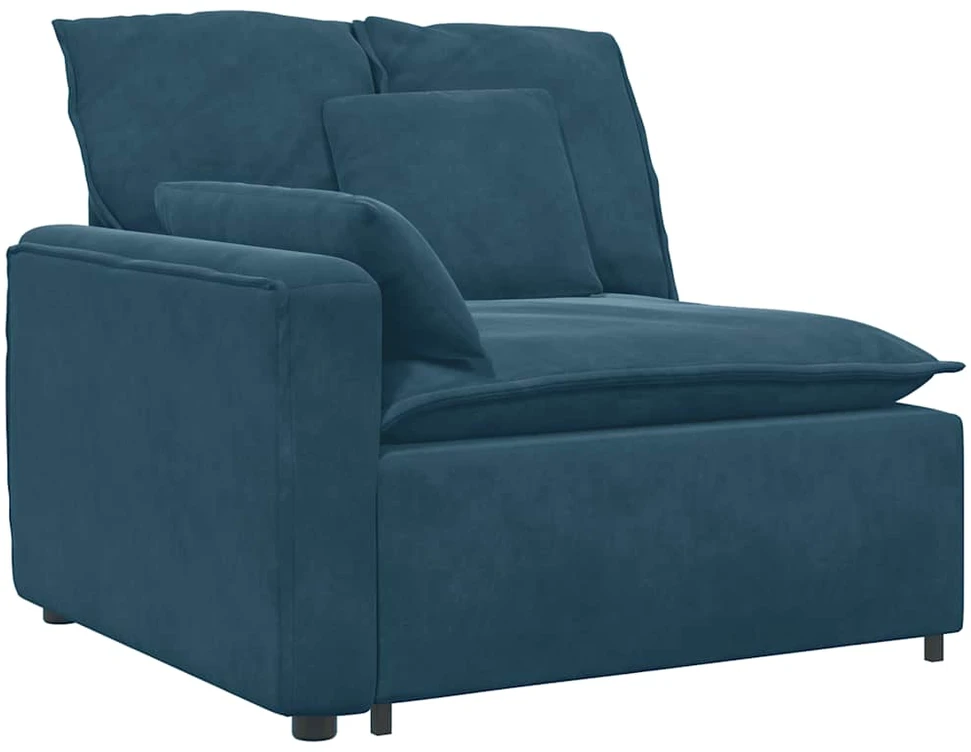 Modulinė sofa su pagalvėlėmis, mėlyna