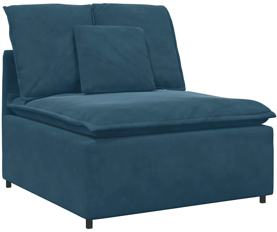 Modulinė sofa su pagalvėlėmis, mėlyna