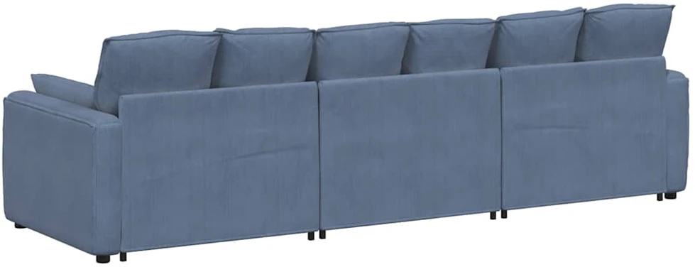 Modulinė sofa su pagalvėlėmis, mėlyna