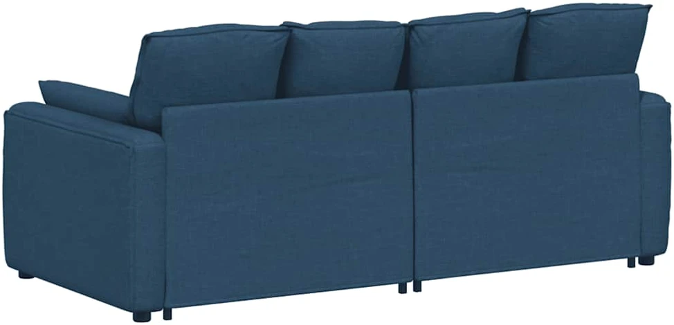 Modulinė sofa su pagalvėlėmis, mėlyna