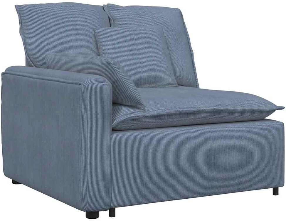 Modulinė sofa su pagalvėlėmis, mėlyna
