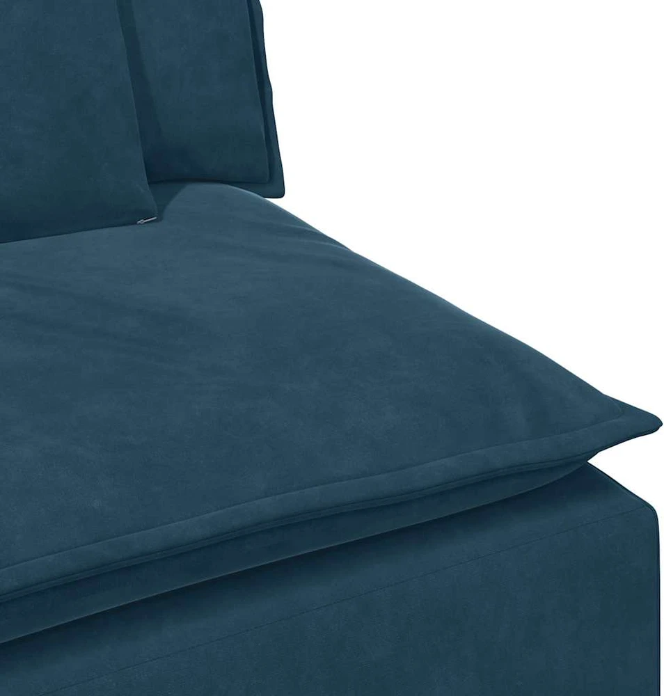 Modulinė sofa su pagalvėlėmis, mėlyna