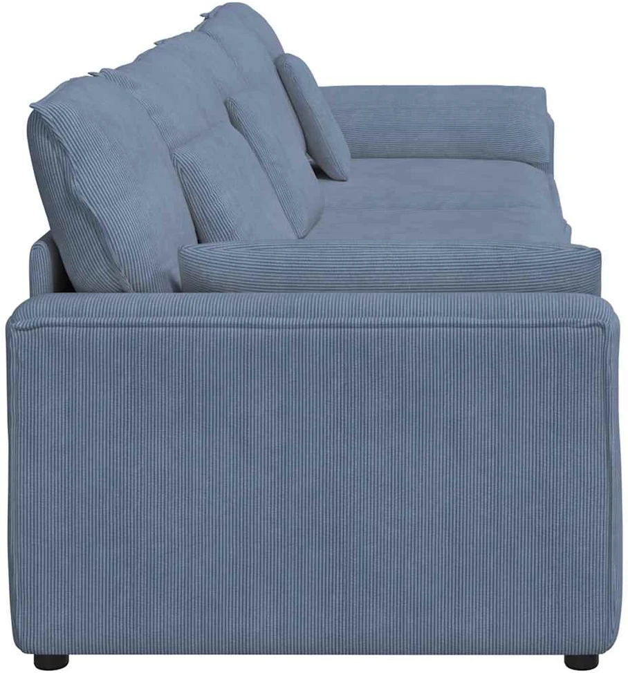 Modulinė sofa su pagalvėlėmis, mėlyna