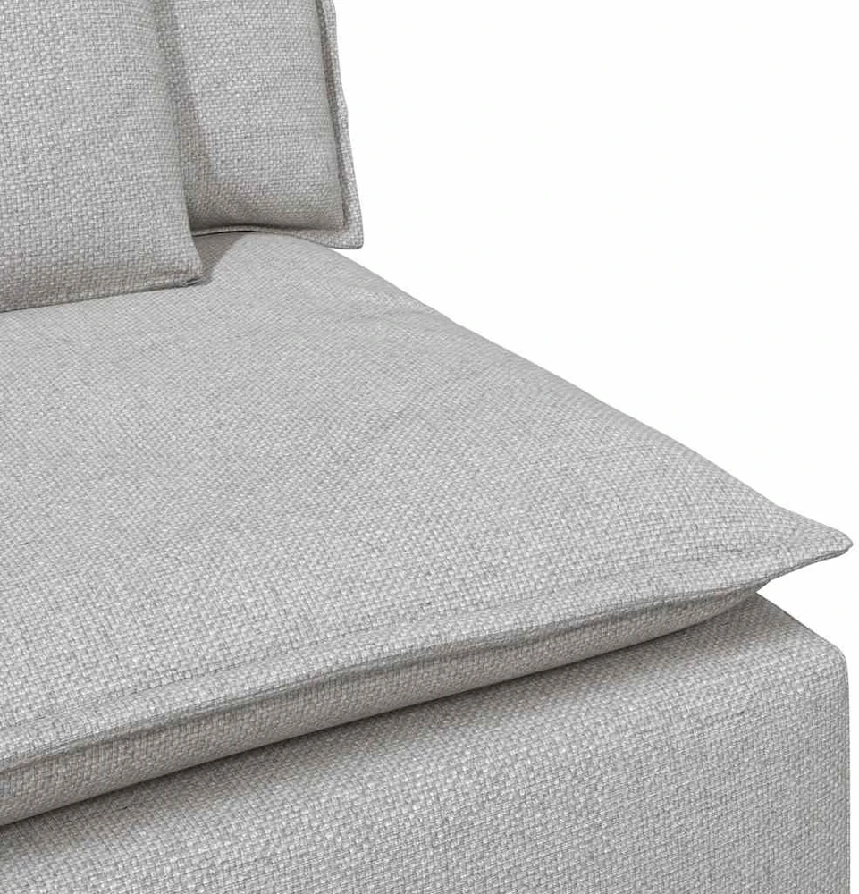 Modulinė sofa su pagalvėlėmis, pilka, 100 cm