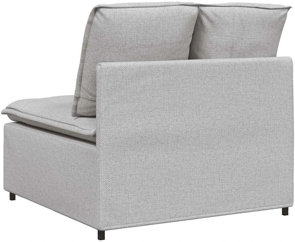 Modulinė sofa su pagalvėlėmis, pilka, 100 cm