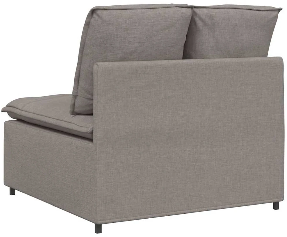 Modulinė sofa su pagalvėlėmis, pilkai ruda, 100 cm