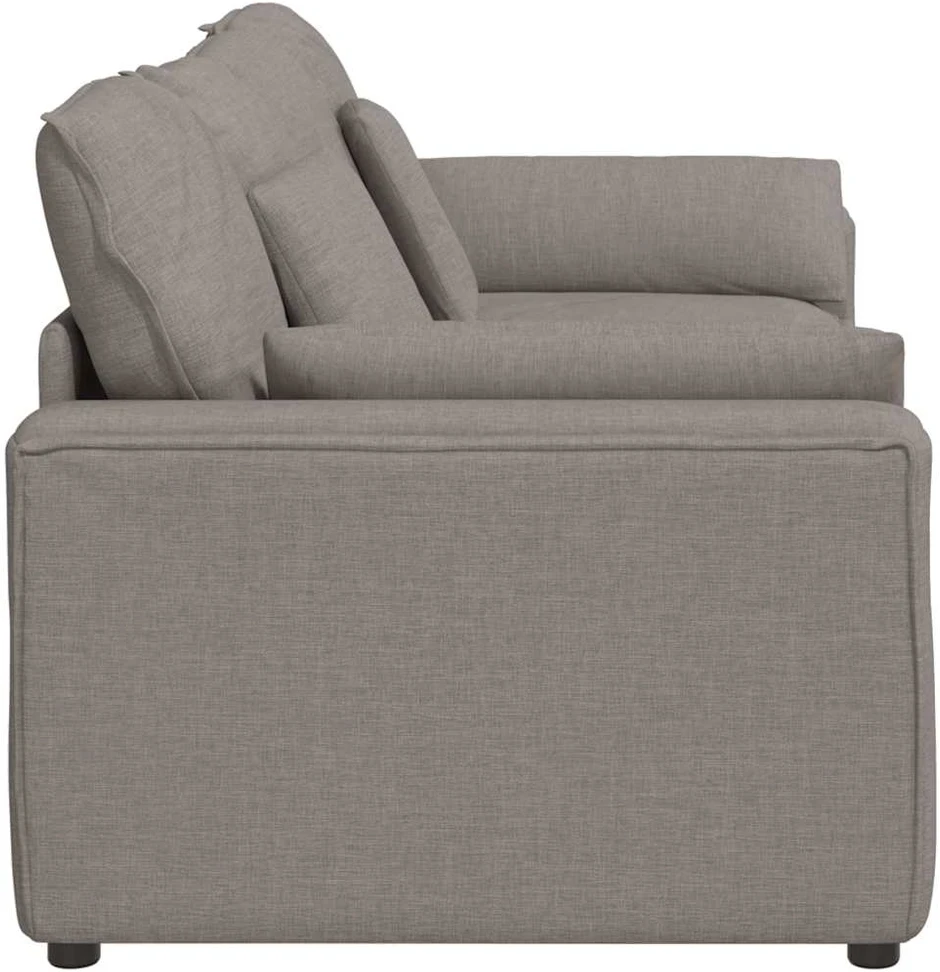 Modulinė sofa su pagalvėlėmis, pilkai ruda