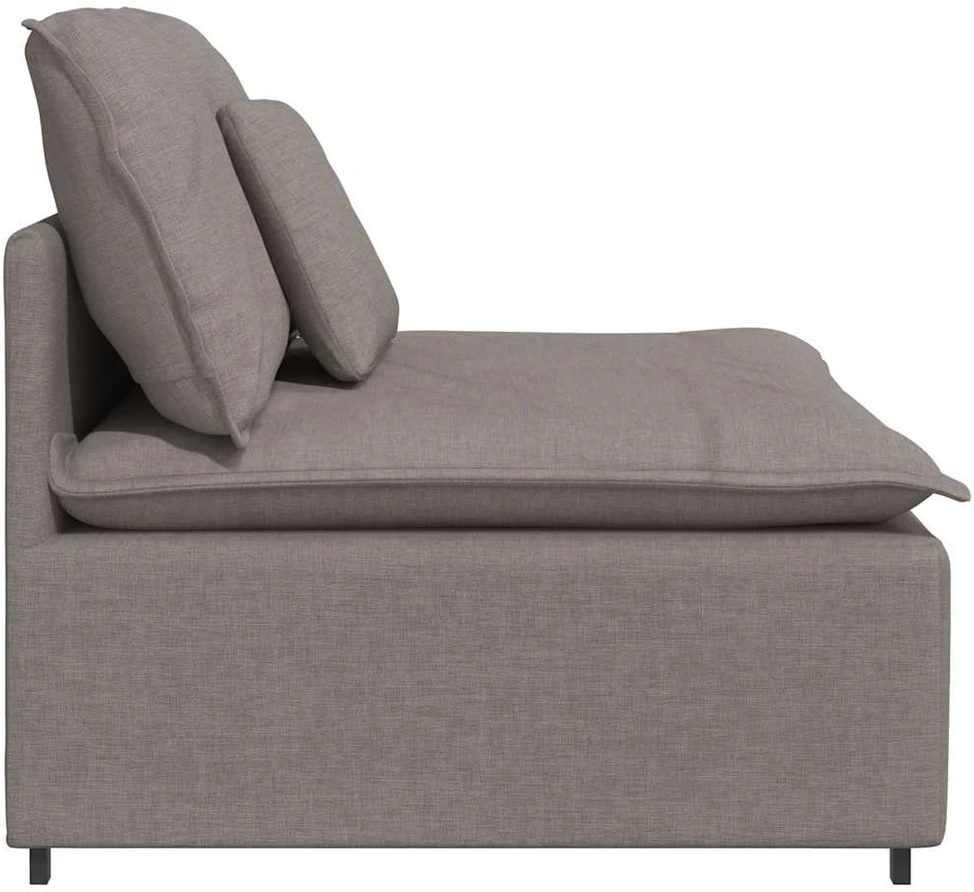 Modulinė sofa su pagalvėlėmis, pilkai ruda, 100 cm