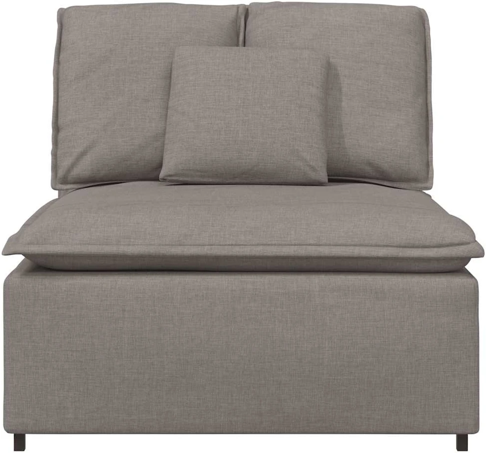 Modulinė sofa su pagalvėlėmis, pilkai ruda, 100 cm