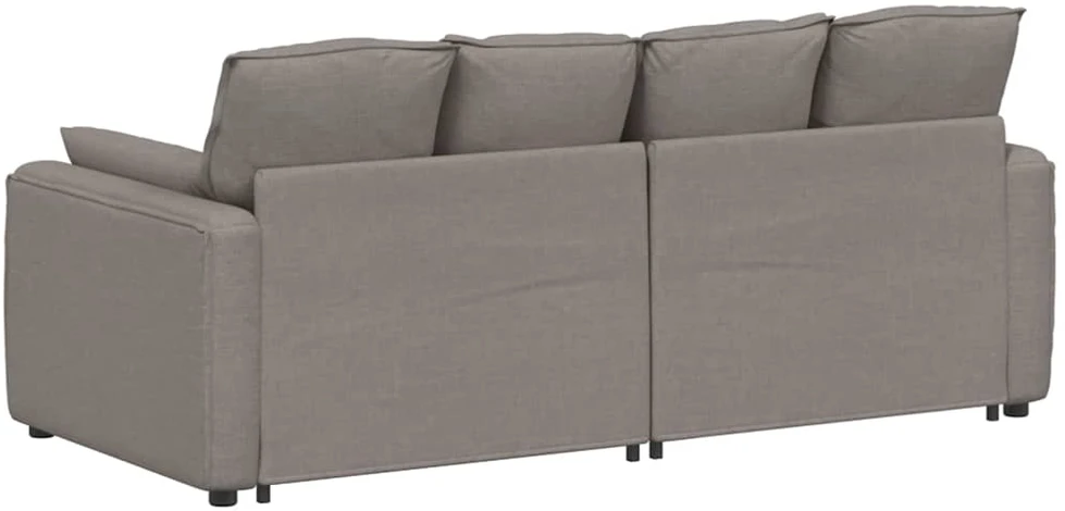 Modulinė sofa su pagalvėlėmis, pilkai ruda