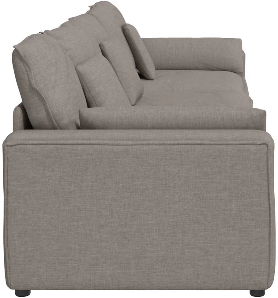 Modulinė sofa su pagalvėlėmis, pilkai ruda