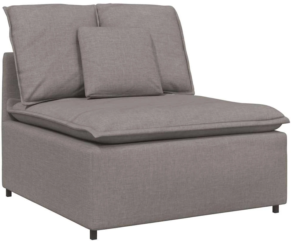 Modulinė sofa su pagalvėlėmis, pilkai ruda