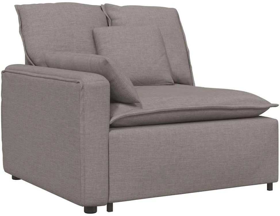 Modulinė sofa su pagalvėlėmis, pilkai ruda