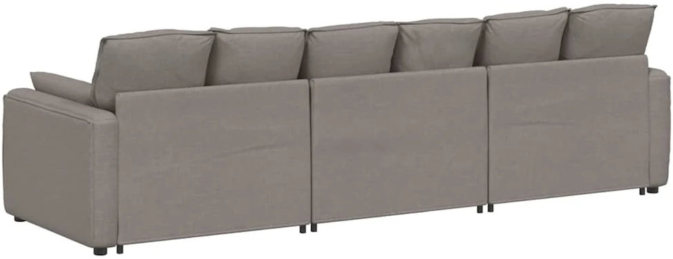 Modulinė sofa su pagalvėlėmis, pilkai ruda
