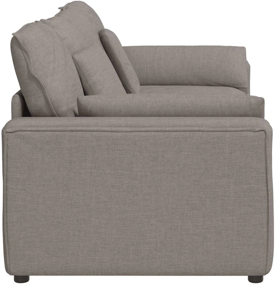Modulinė sofa su pagalvėlėmis, pilkai ruda