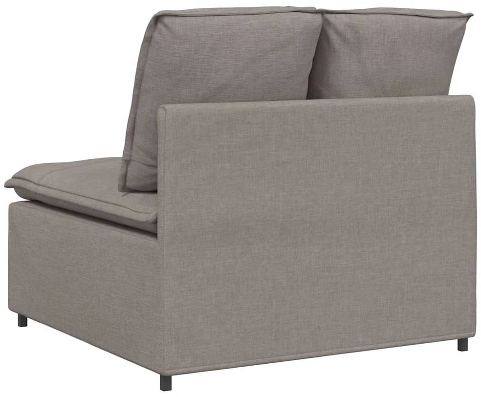 Modulinė sofa su pagalvėlėmis, pilkai ruda, 100 cm