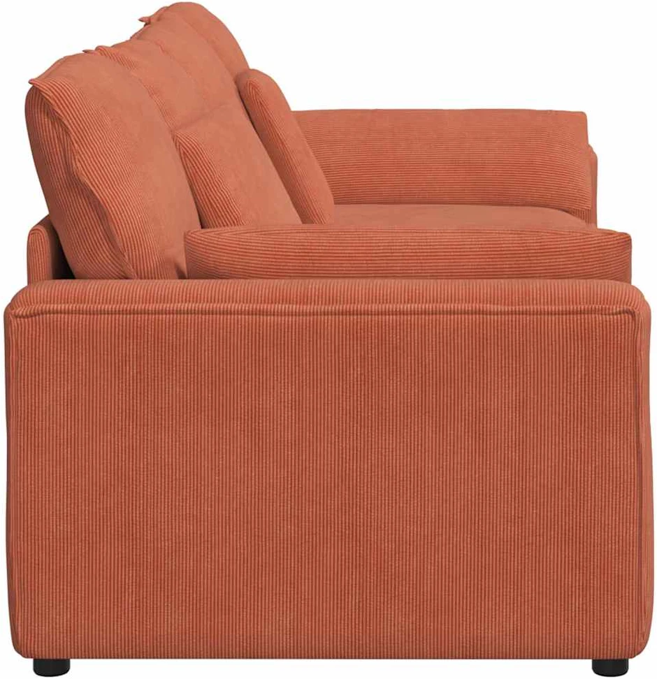 Modulinė sofa su pagalvėlėmis, raudonai oranžinė