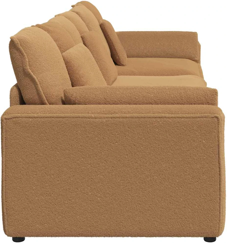 Modulinė sofa su pagalvėlėmis, smėlio spalvos