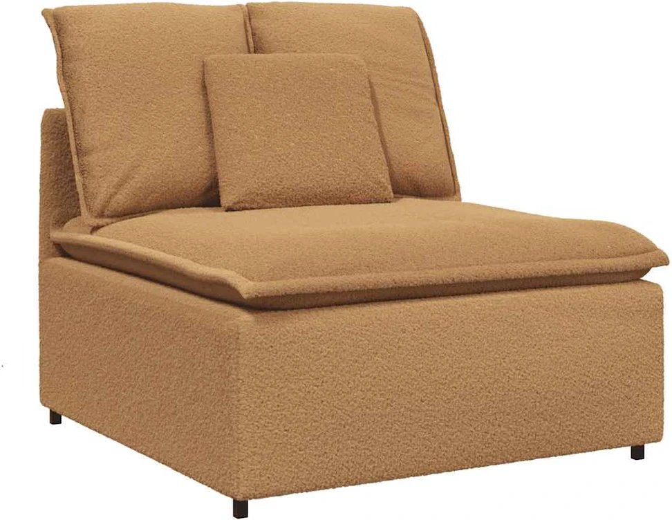 Modulinė sofa su pagalvėlėmis, smėlio spalvos