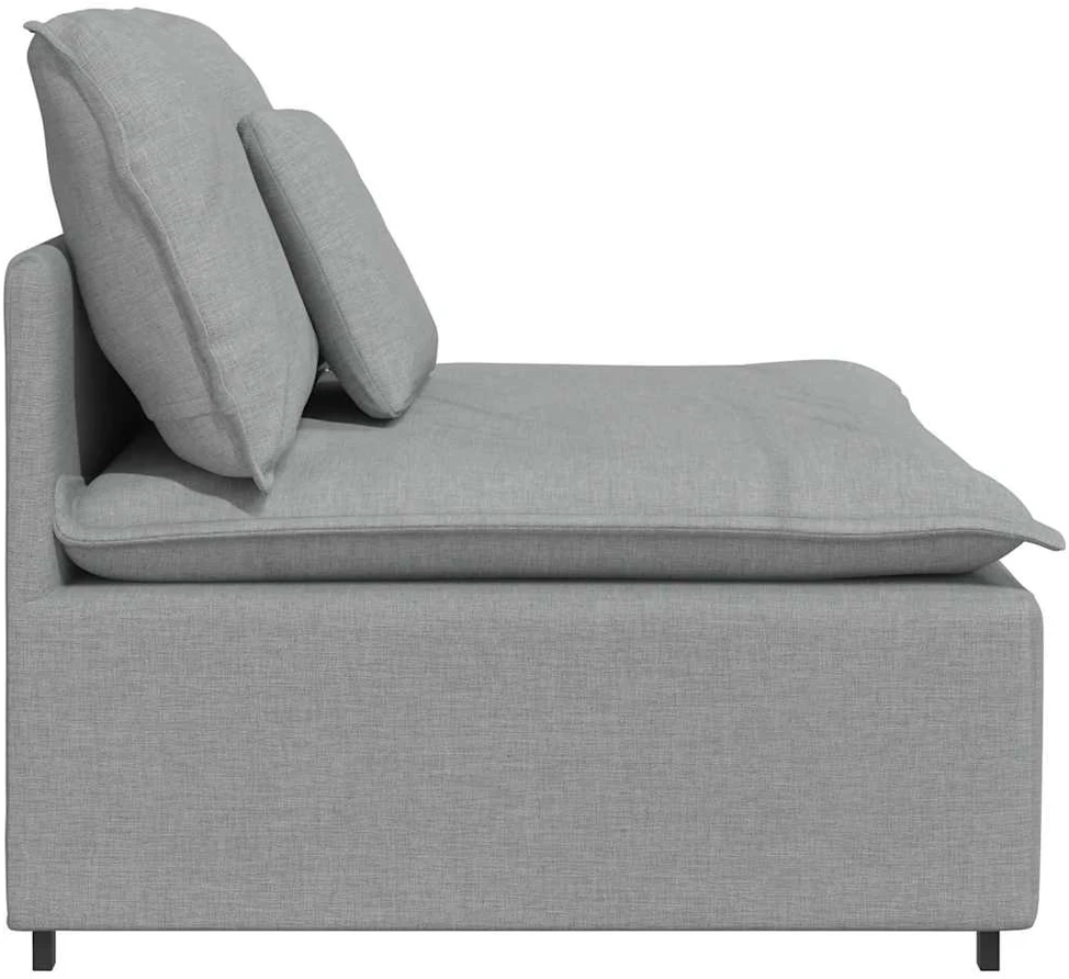 Modulinė sofa su pagalvėlėmis, šviesiai pilka, 100 cm