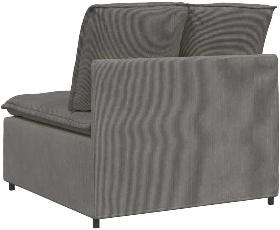 Modulinė sofa su pagalvėlėmis, šviesiai pilka, 100 cm