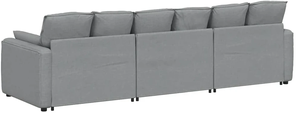 Modulinė sofa su pagalvėlėmis, šviesiai pilka