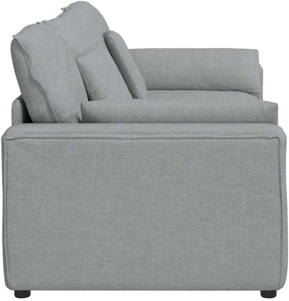 Modulinė sofa su pagalvėlėmis, šviesiai pilka