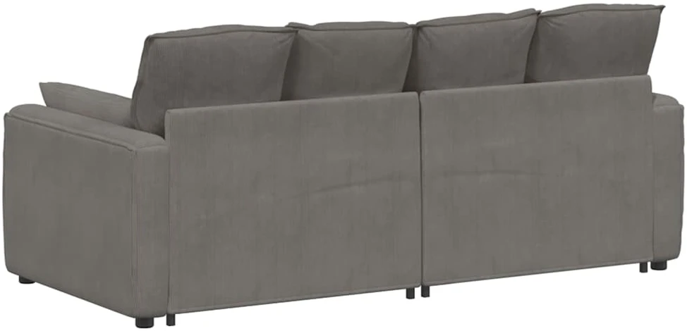 Modulinė sofa su pagalvėlėmis, šviesiai pilka