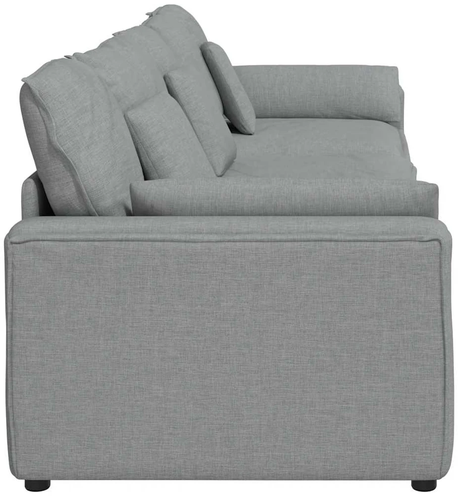 Modulinė sofa su pagalvėlėmis, šviesiai pilka