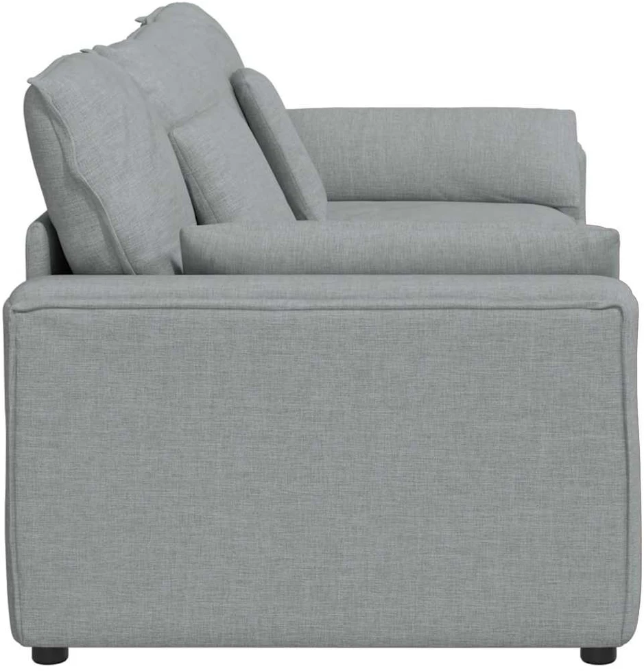 Modulinė sofa su pagalvėlėmis, šviesiai pilka