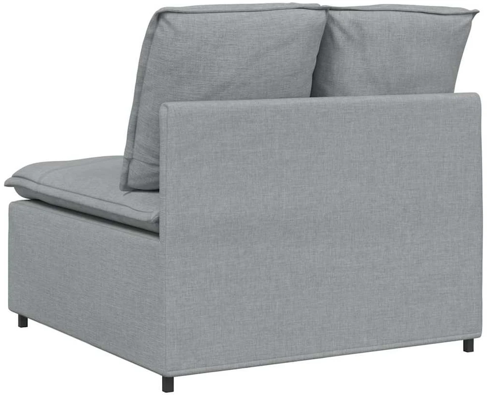 Modulinė sofa su pagalvėlėmis, šviesiai pilka, 100 cm