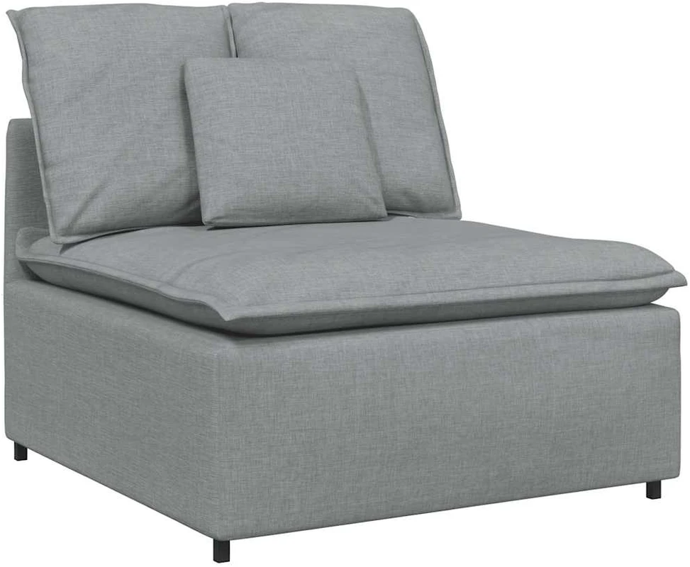 Modulinė sofa su pagalvėlėmis, šviesiai pilka