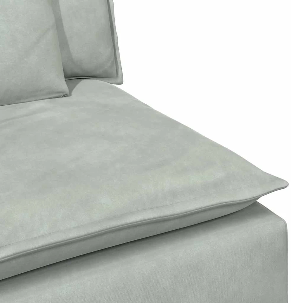Modulinė sofa su pagalvėlėmis, šviesiai pilka