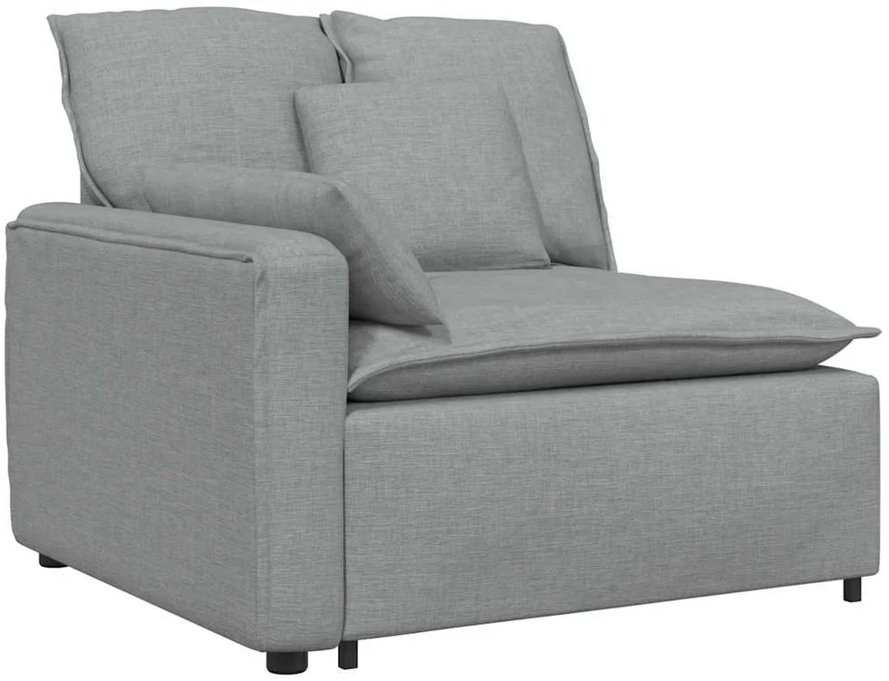 Modulinė sofa su pagalvėlėmis, šviesiai pilka