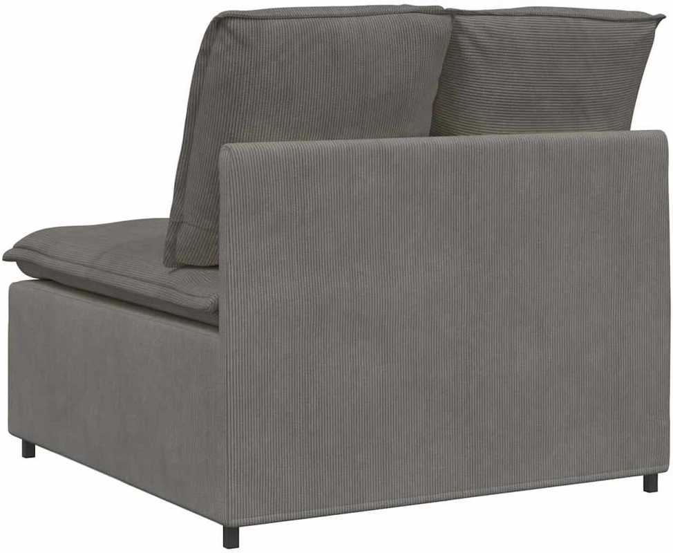 Modulinė sofa su pagalvėlėmis, šviesiai pilka, 100 cm