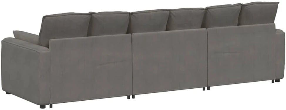 Modulinė sofa su pagalvėlėmis, šviesiai pilka