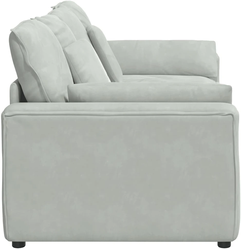 Modulinė sofa su pagalvėlėmis, šviesiai pilka