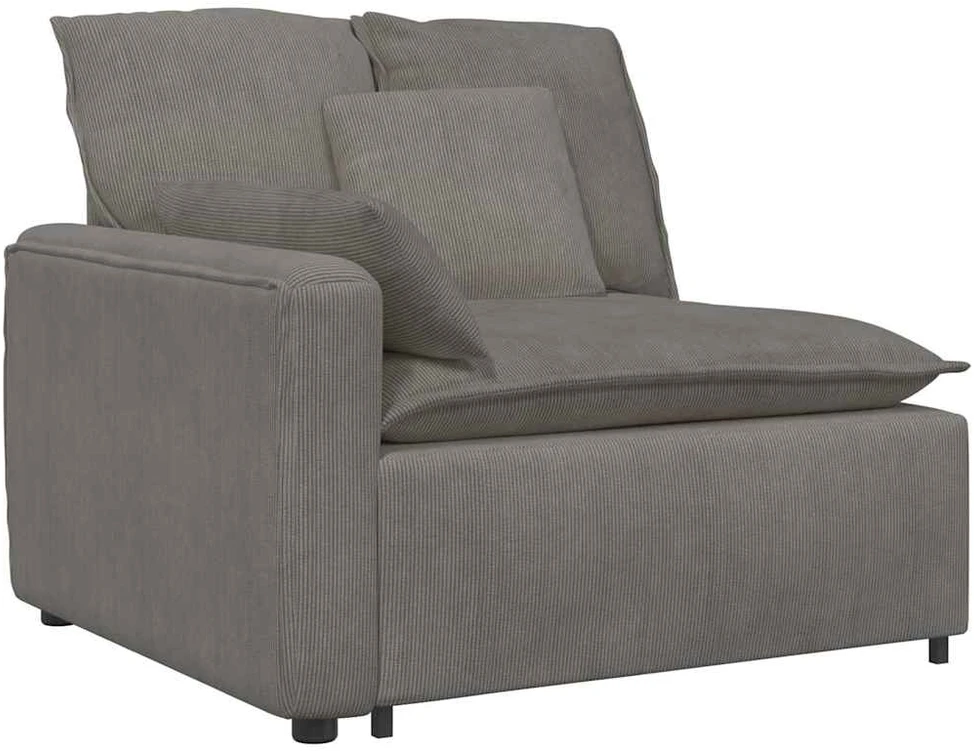 Modulinė sofa su pagalvėlėmis, šviesiai pilka