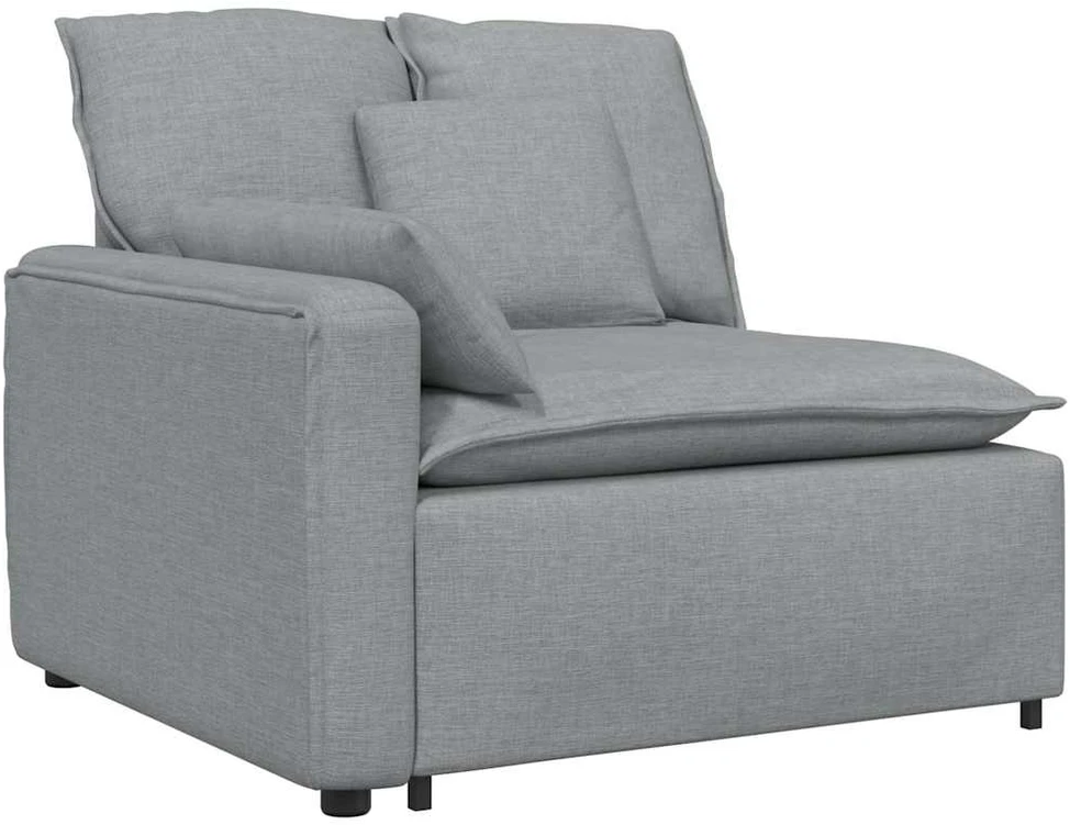 Modulinė sofa su pagalvėlėmis, šviesiai pilka