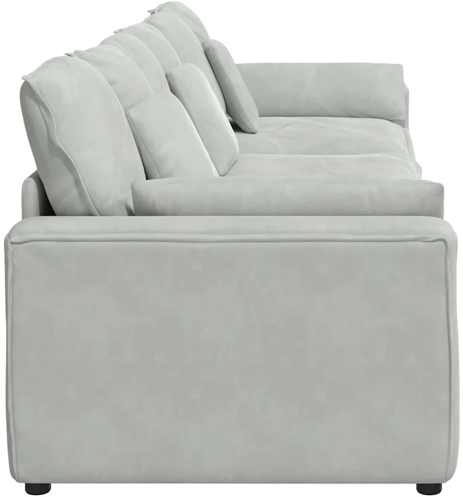 Modulinė sofa su pagalvėlėmis, šviesiai pilka