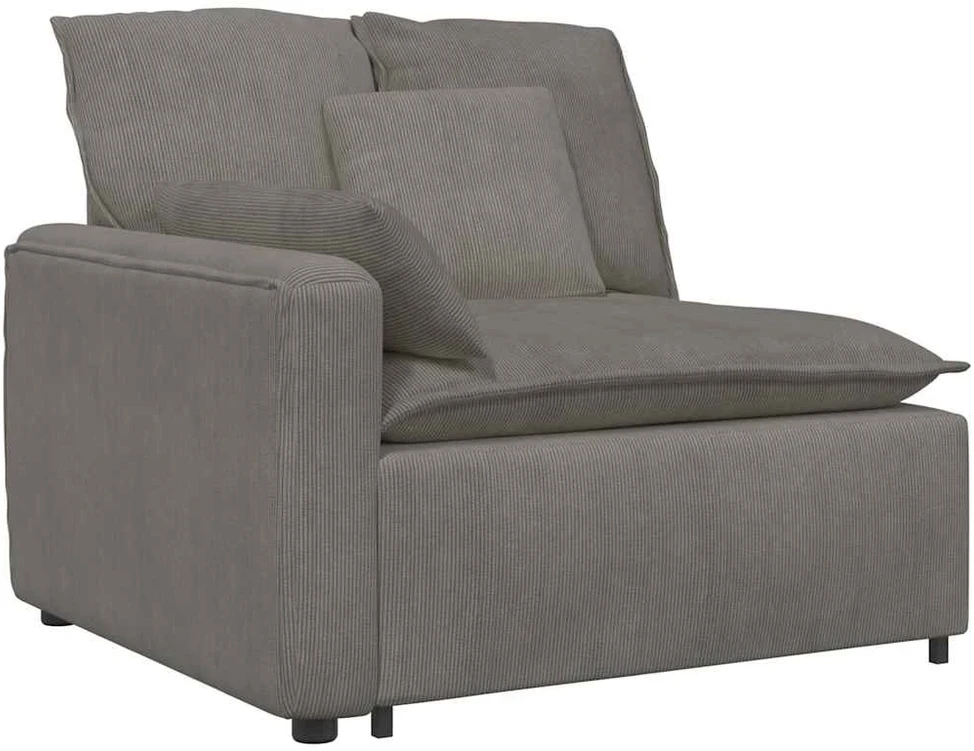 Modulinė sofa su pagalvėlėmis, šviesiai pilka