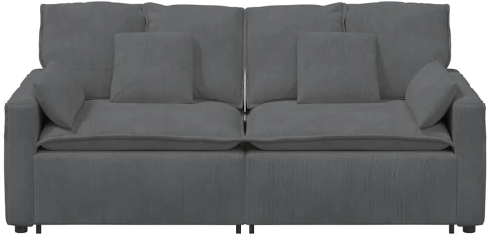 Modulinė sofa su pagalvėlėmis, tamsiai pilka