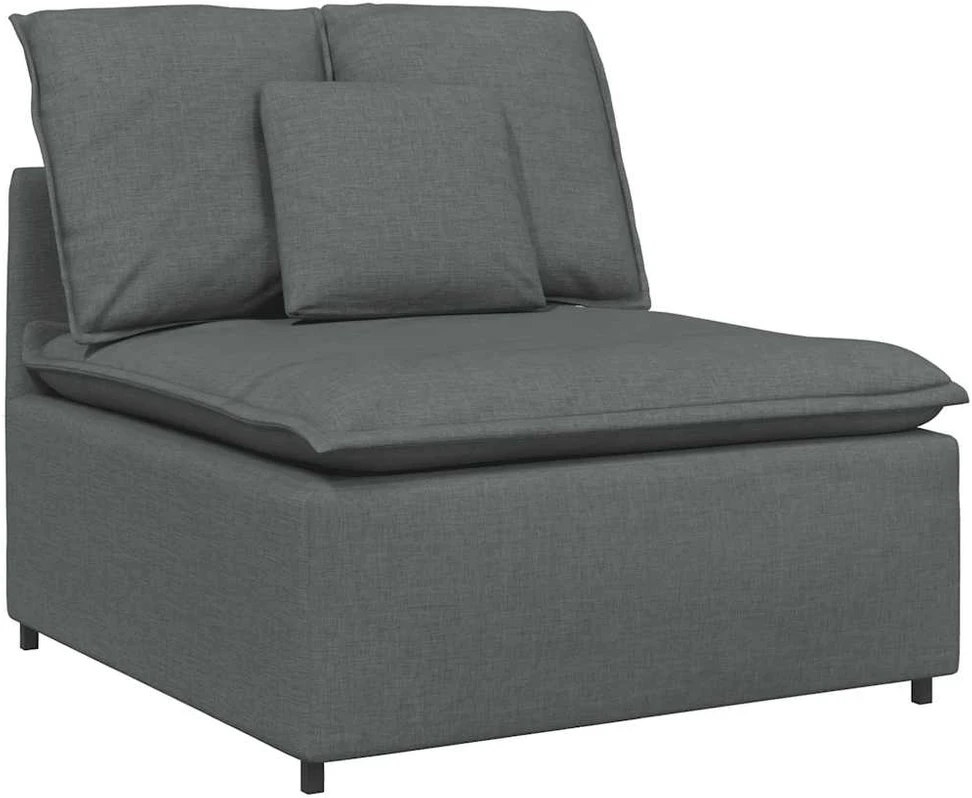 Modulinė sofa su pagalvėlėmis, tamsiai pilka