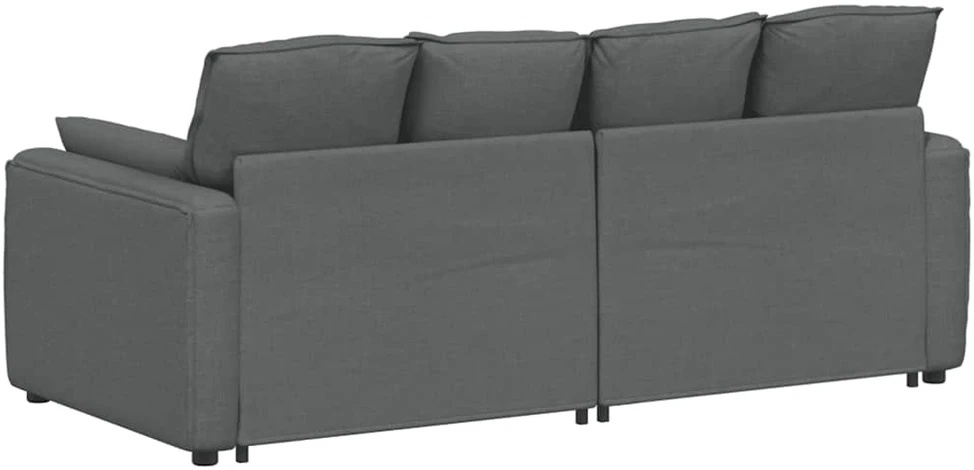 Modulinė sofa su pagalvėlėmis, tamsiai pilka