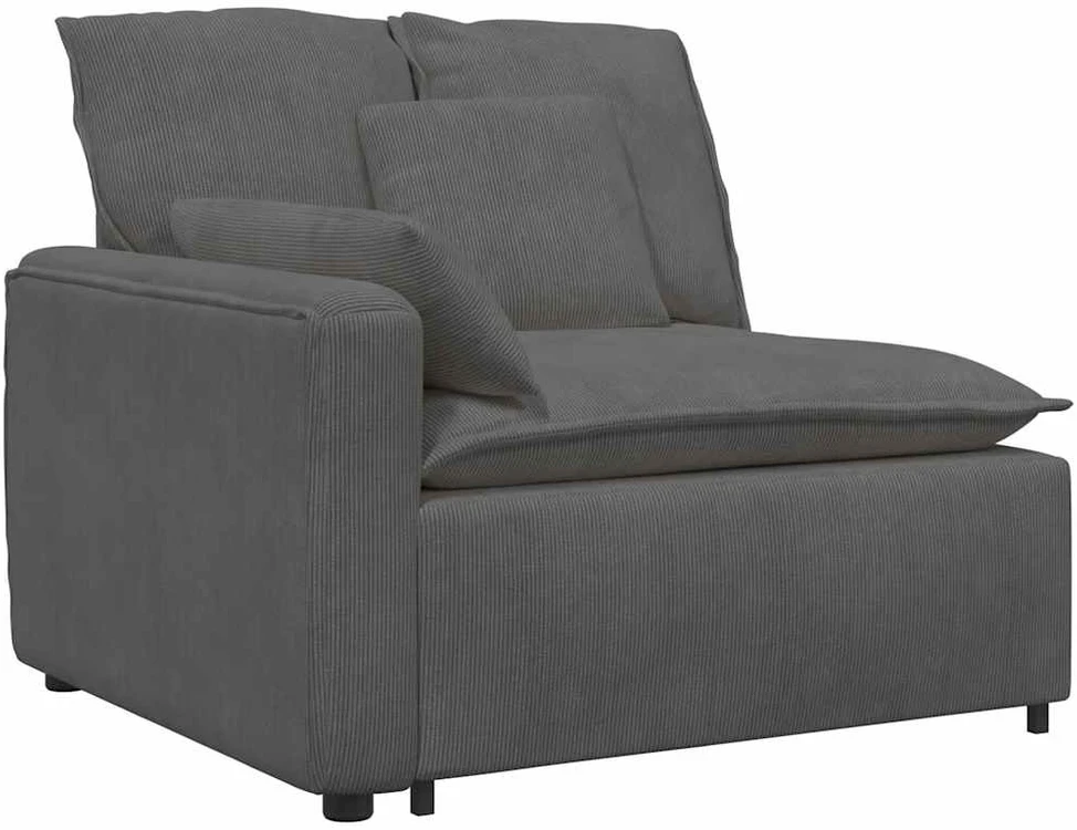 Modulinė sofa su pagalvėlėmis, tamsiai pilka