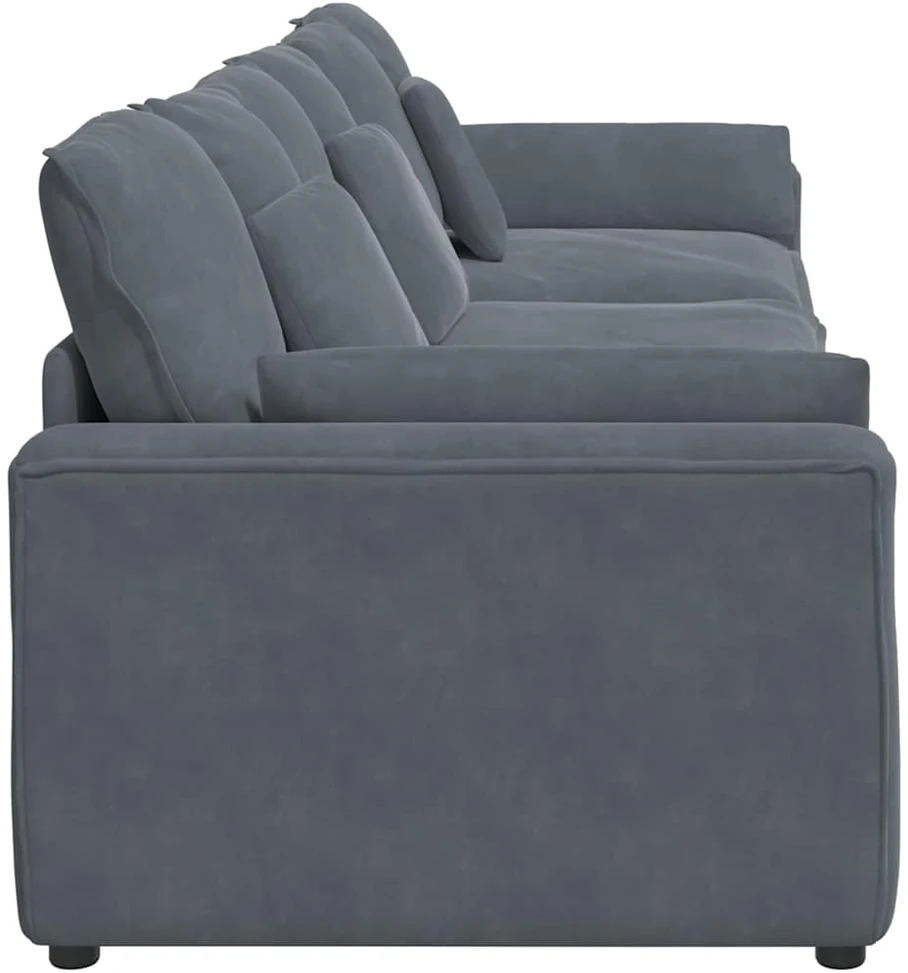 Modulinė sofa su pagalvėlėmis, tamsiai pilka