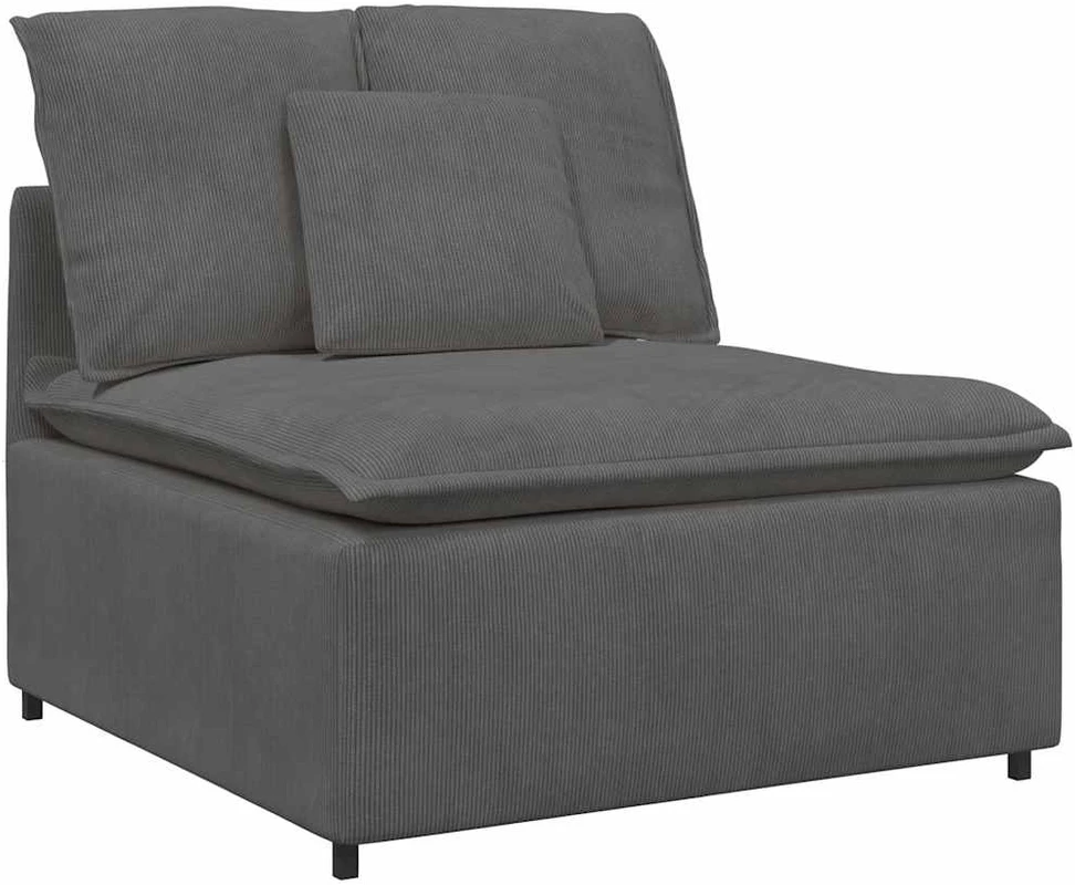 Modulinė sofa su pagalvėlėmis, tamsiai pilka
