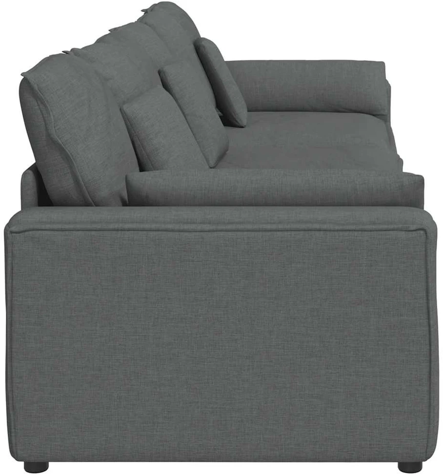 Modulinė sofa su pagalvėlėmis, tamsiai pilka